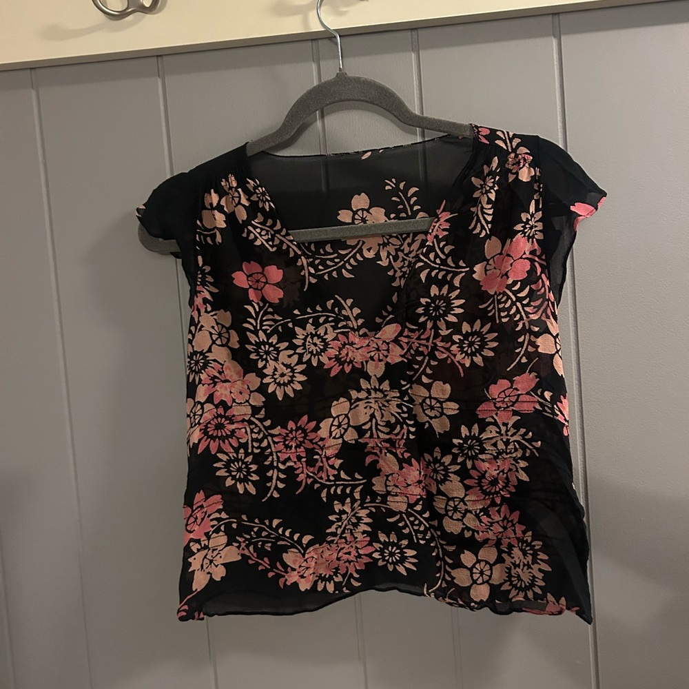 y2k floral top